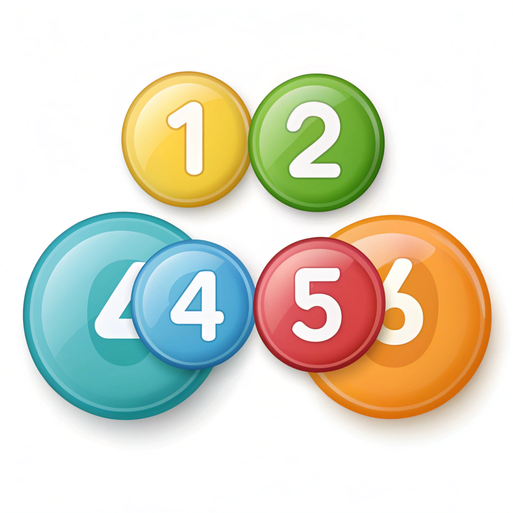 arrange numbers rounded icon